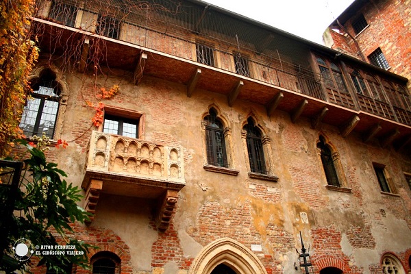 Balcón de la casa de Julieta en Verona.